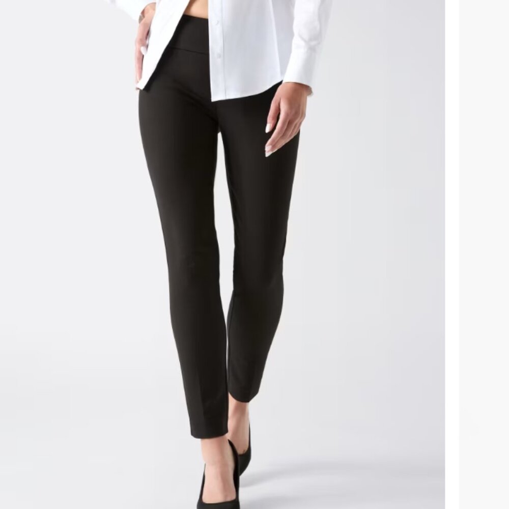 MARCIANO Slim / Cigarette Ankle Olivia Pants with Side Zipper in Black, Size 6